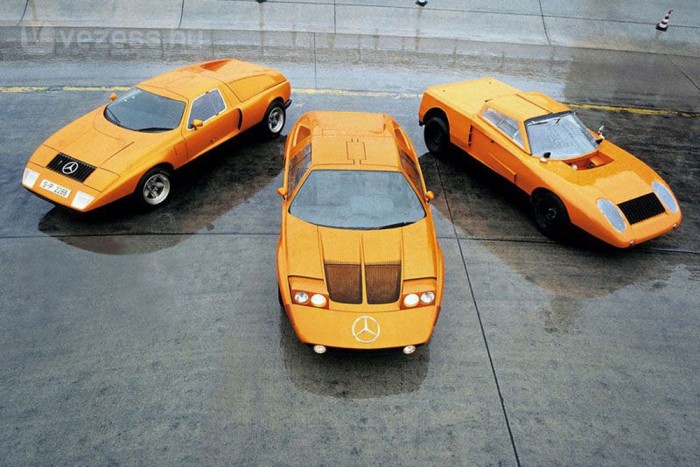 A baloldali a C111-I, 280 lóerős motorral és 260km/h végsebességgel 