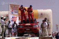 Jutta Kleinschmidt a Dakar eddigi egyetlen női győztese. 2001-ben ért fel a csúcsra egy Mitsubishivel