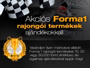 Autósport rajongói termékek akciós áron, egész hétvégén (x)