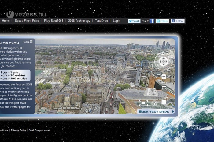Űrutazást nyerhet a Peugeot-tól 3