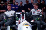 Mika Hakkinnen és Johnny Herbert a Kanadai Nagydjíon