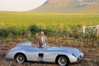 Az 1957-es Mercedes 300 SLR, amellyel a Mille Miglián indult