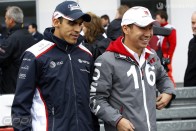 Kobajasi (jobbra) és a williamses Pastor Maldonado