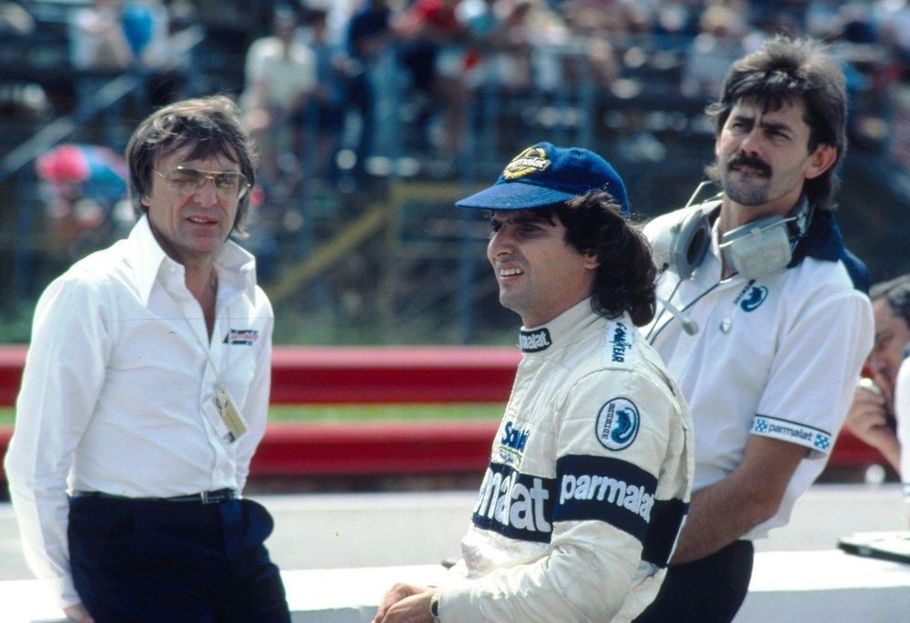 Gordon Murray (jobbra) a '80-as években a Brabham alapembere volt, Bernie Ecclestone és Nelson Piquet mellett