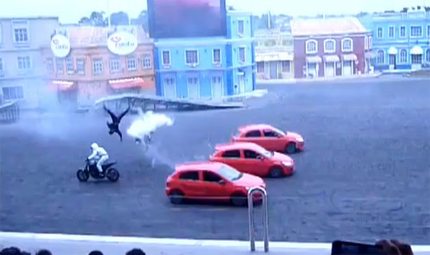 Horrorbaleset a kaszkadőr bemutatón