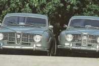 Balra a Saab 96-nak álcázott 99-es prototípus, a Varangy