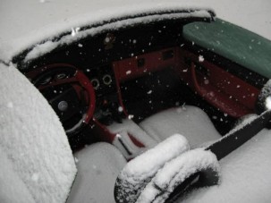 A nap képe - Kabrió és hó