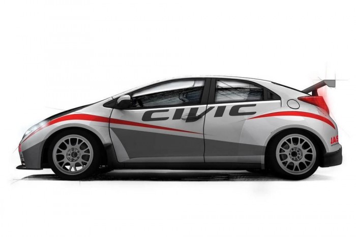 Versenyautó a Honda Civicből 1 A Honda WTCC-versenyautót a Mugen 1,6-os turbós benzinmotorja hajtja majd. A kocsi Angliában készül, a JAS Motorsportnál