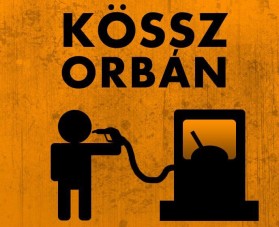 Orbános táblákkal a drága benzin ellen