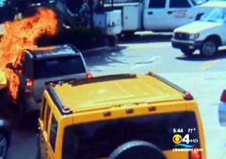 Lángra kapott a benzinkút