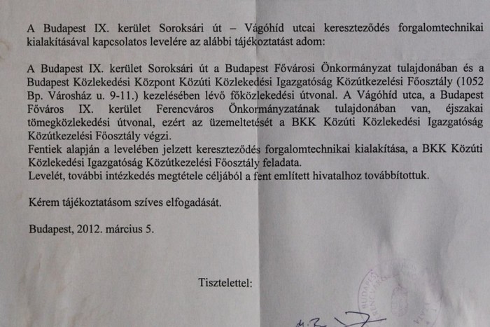 Folyik a közúti közlekedés ésszerűsítése 10 | Vezess Hivatalos levél a bürokrácia útvesztőiről