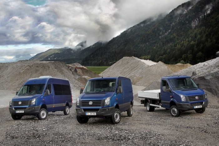 A Volkswagen Crafter összkerékhajtású, 4Motion változatai