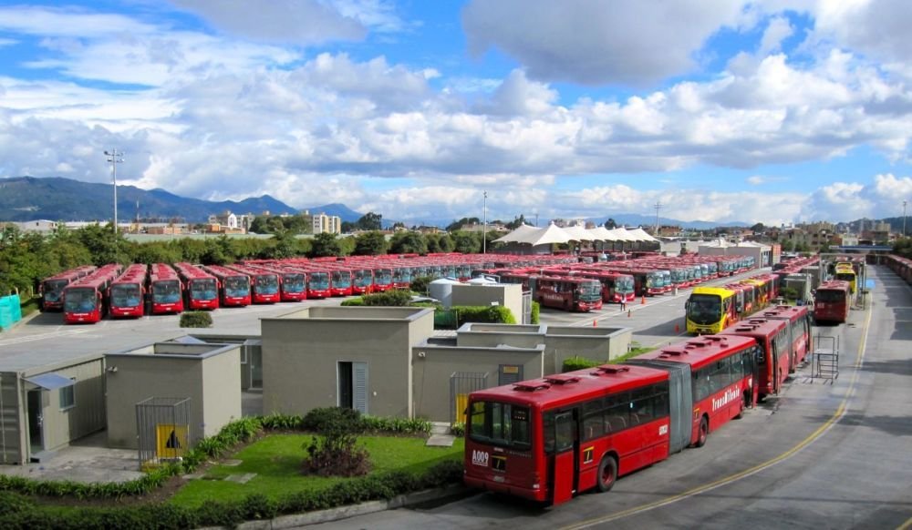 Transmilenio telephely Bogotában