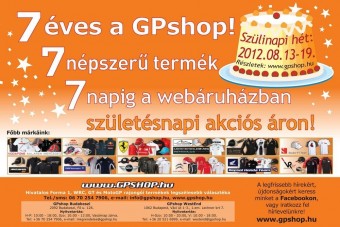Különleges születésnapi ajánlatok egy hétig - 7 éves a GPshop