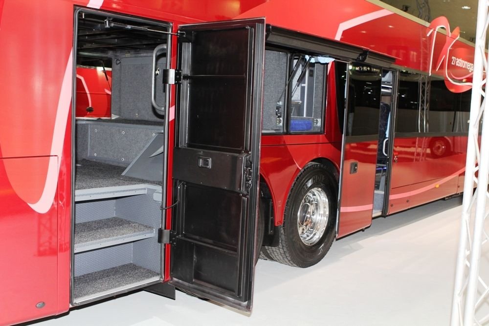 A VanHool Astromega csomagtere