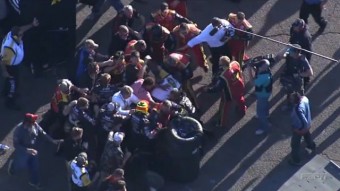 Hatalmas balhé a NASCAR futamon