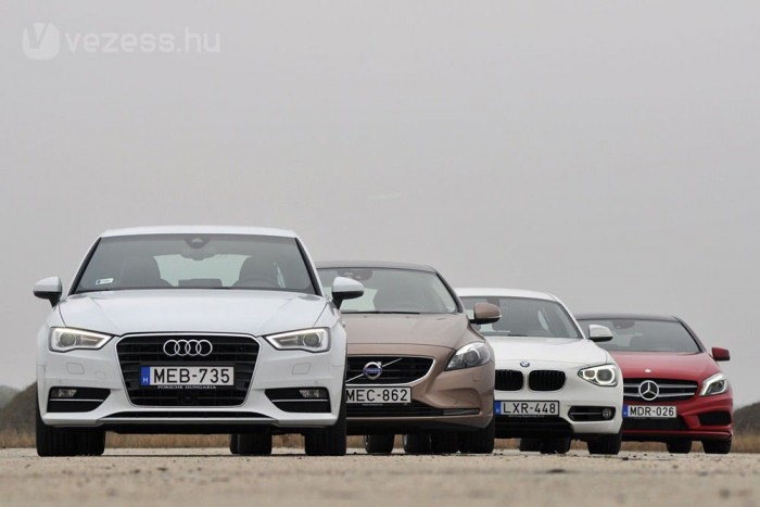 Nem lehet mellényúlni: mind a négy remek autó, de az A3 a legjobb. Mögötte a sorrend ízlés dolga