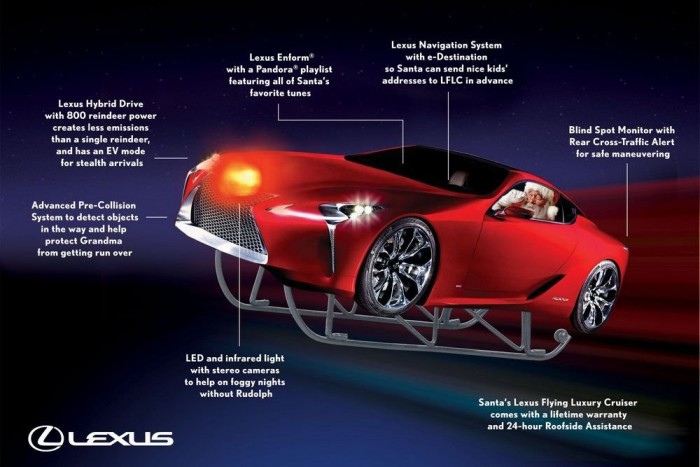 Új szánkót tervezett a Mikulásnak a Lexus