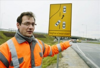 Forgalomtechnika-kísérlet Budapest határában