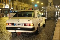 Lisszabonban simán járnak 20 éves taxik, például az 1993-ban kifutott 190-es Mercedes