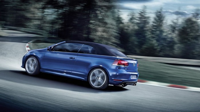 Kabrió a VW Golf R-ből 6 | Vezess Kétoldalt kivezetett dupla R-kipufogó, diffúzor