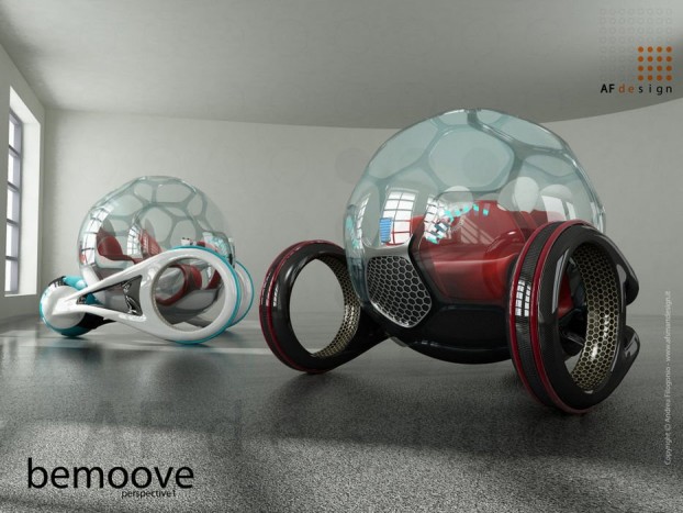 Rovarkocsi, ballonautó, bambuszbusz 11 | Vezess 9. Andrea Filogonio (Olaszország) - bemoove || 15 éves szakmai tapasztalatával igazi veterán a csapatban az olasz dizájner. Autójában anyagában rugalmas szénszálas tartóelem gondoskodik a rugózásról; a felfújt utasfülke külön lengéscsillapítókkal csatlakozik az alvázhoz.