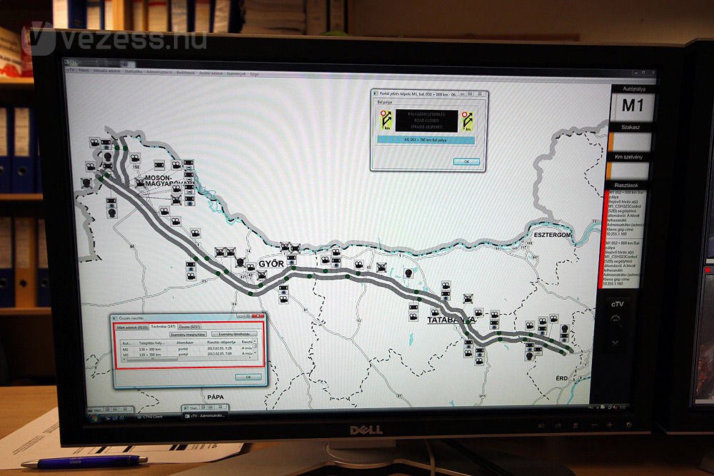 Az M1-es alaposan be van kamerázva