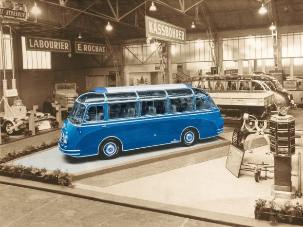 Félévszázados nosztalgiabuszok 6 Az első Setra S6 az 1955-ös genovai kiállításon