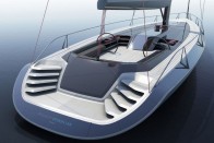 Peugeot Concept Sailboat. 30 méteres vitorlás monocoque szerkezettel, és csaknem teljesen sík dekkel.