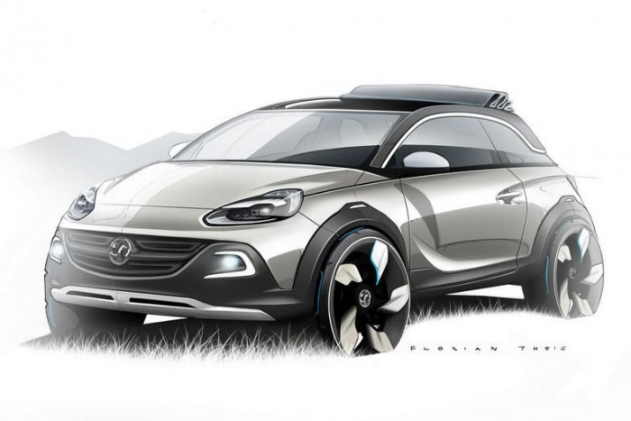 A legfrissebb autós újdonságok 18 Genfben mutatkozik be hús-vér valójában az Opel Adam Rocks, amelyet a piac első városi törpe crossovereként aposztrofál a gyár. Noha egyelőre csak rajzokat adtak közre az autóról, a lényeg azokról is felmérhető. A 3,7 méteres autó teljesen átrajzolt lökhárítókat kap, amelyeket, akárcsak a kerékíveket, vaskos műanyag betétek tesznek robusztussá és koccanásállóvá.