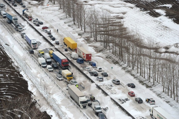 Képriport a magasból – Így bénult meg az M1 2