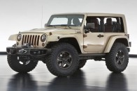 Jeep Wrangler Flattop - Kívül csillogó, de igazán sárban brilliáns: az elegáns, drága hatású kiegészítők és gazdag felszereltség mellett a Mopar raktárából összeválogatható legbrutálisabb terepfutóművet kapta a Flattop.