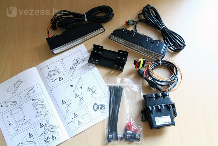 Érthető beépítési segédlet, és rengeteg rajz segíti a szakszerű, házi beszerelést