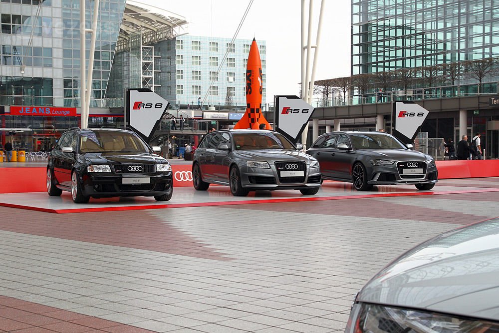 Egymás mellett a három Audi RS6-os generáció