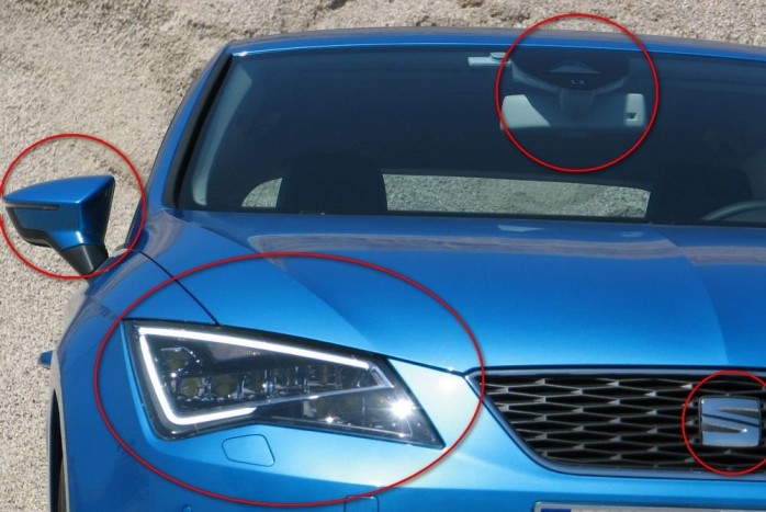 LED-es fényszóró, aerodinamikailag végtelenségig finomított tükör, az autót finom kormánymozdulatokkal a sávban tartó, kamerákkal látó automatika - és a márka új emblémája, ezek a SEAT Leon SC főbb érdekességei