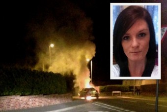 Foglyul ejtette lángoló kocsija