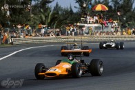 Eredeti narancs McLaren az 1968-as Mexikói Nagydíjon