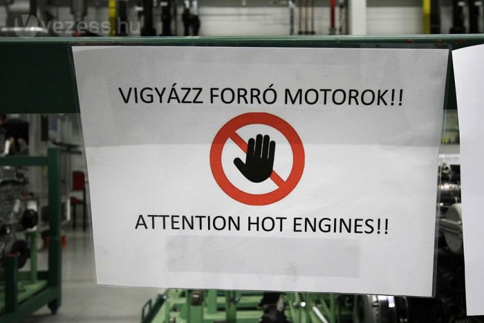 Itt készülnek a magyar motorok 14 A forró motor pont ugyanúgy néz ki, mint a hideg. Csak kellemetlenebb a tapintása.