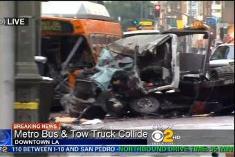 Letarolta a buszt a száguldó teherautó