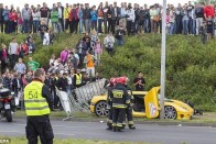 Rendőröket is elkaszált a raliautó Nagykállón 2