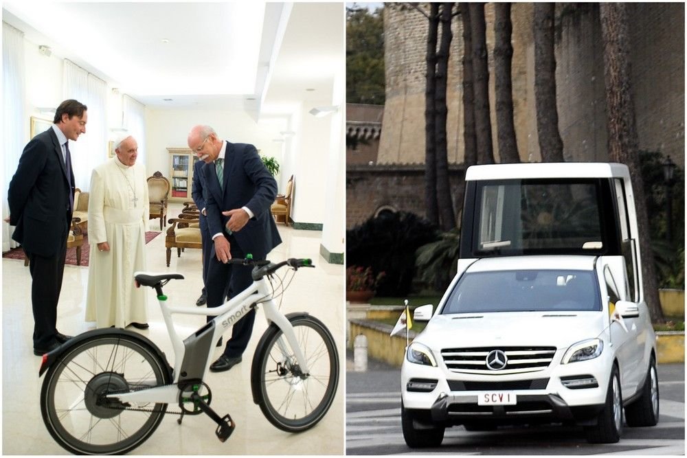 Pápa-bringát vett át Őszentsége 4