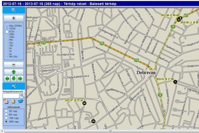 Ott mér-e a rendőr, ahol sok a baleset? 7 | Vezess Debrecen halálos balesetei egy évre visszamenőleg