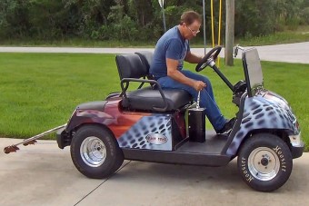 A Hayabusa motoros golfkocsi 160-al repeszt