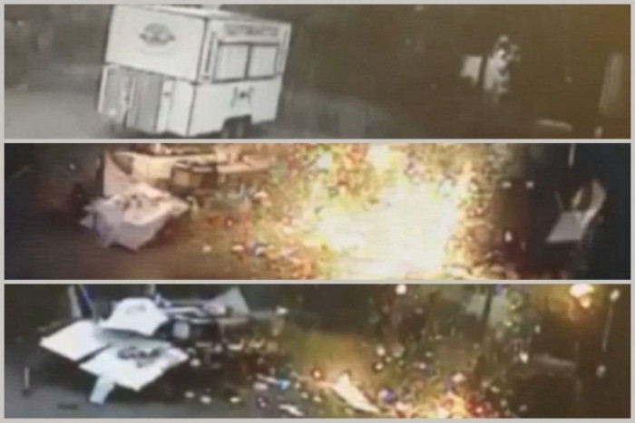 Felrobbant a lakókocsi, húscafatok mindenütt!