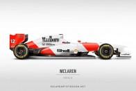 Mclaren MP4/4 - Ezt a kombinációt sokan ismerik, a sport történetének egyik legsikeresebb autójára emlékeztet a piros-fehér színkombináció. 16 futamból 15 győzelem, 199 világbajnoki pont.