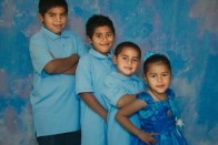 A Miranda testvérek: Irving (12), Eden (9), Jose (6) és Stephanie (5). Csak Eden élte túl a balesetet