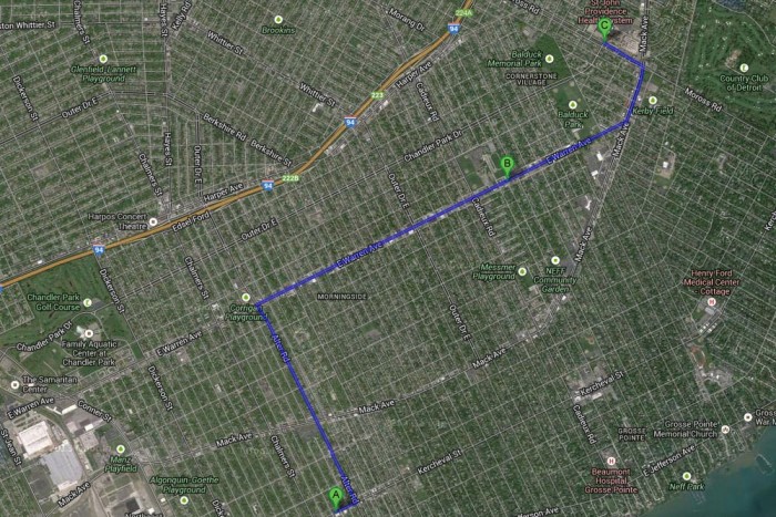 Öngyilkos nővéréhez száguldott, szörnyet halt 4 | Vezess A St. John kórház (C) mindössze hét kilométerre fekszik a kocsmától (A). A baleset a kórháztól bő két kilométerre történt