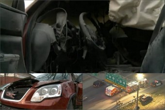 Petárda robbant az autóban