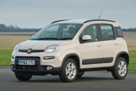 Fiat Panda 4x4 2013 - Viszkókuplungos önzáró négykerék-hajtás került a Pandába, ennél a megoldásnál az első kerekek kipörgése esetén jut nyomaték a hátsó tengelyre. Motorjait a hagyományos Pandától örökli, így az 1,2-es szívó benzines mellett a 0,9 literes turbós is bekerül, csakúgy, mint az 1,3 literes turbódízel.