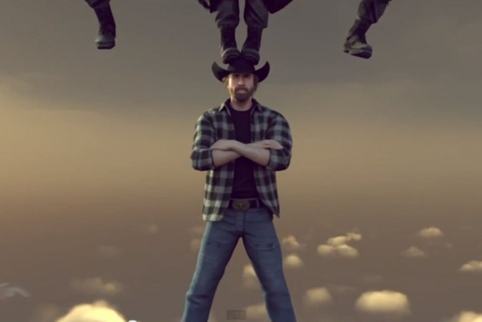 Chuck Norris lenyomta Van Damme-ot